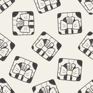 birthday presents doodle drawing seamless pattern background N8