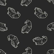 eagle doodle seamless pattern background