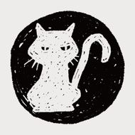 black cat doodle N3