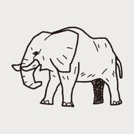 elephant doodle N10