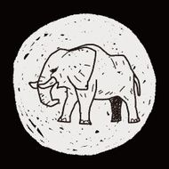elephant doodle N14