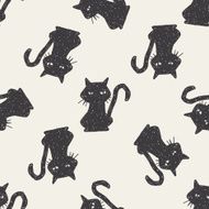 black cat doodle N6