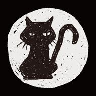 black cat doodle N7