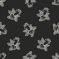 fairy doodle seamless pattern background