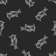 fairy doodle seamless pattern background N3