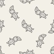 elf doodle seamless pattern background