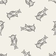 fairy doodle seamless pattern background N7