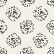 flower doodle seamless pattern background