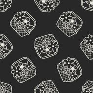 flower doodle seamless pattern background N2