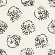 flower doodle seamless pattern background N3
