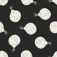 bomb doodle seamless pattern background N2