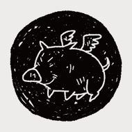 flying pig doodle N4