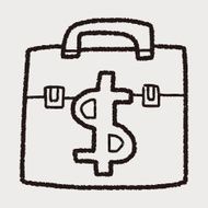 briefcase doodle drawing N10