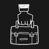briefcase doodle drawing N13