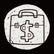 briefcase doodle drawing N18