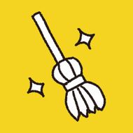 broom doodle drawing N4