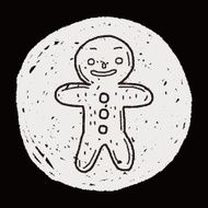 gingerbread man doodle N12