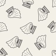 gramophone doodle seamless pattern background N3