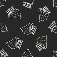 gramophone doodle seamless pattern background N4