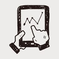 bussiness chart in cell phone doodle drawing N8
