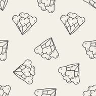 heart balloon doodle seamless pattern background