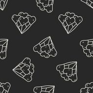 heart balloon doodle seamless pattern background N2