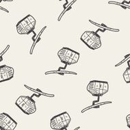 cable car doodle seamless pattern background N2