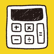 calculator doodle drawing N4