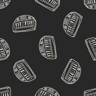 keyboard doodle seamless pattern background