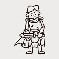 knight doodle N30