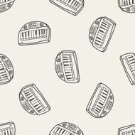 keyboard doodle seamless pattern background N2