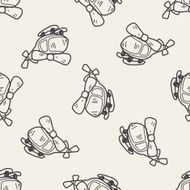 helicopter doodle seamless pattern background