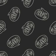 hello doodle seamless pattern background N2