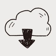 internet cloud doodle drawing N37