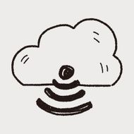 internet cloud doodle drawing N38