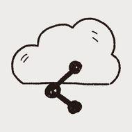 internet cloud doodle drawing N39