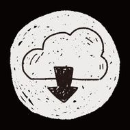 internet cloud doodle drawing N44