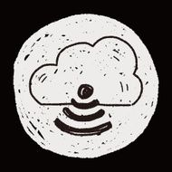 internet cloud doodle drawing N46