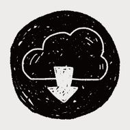internet cloud doodle drawing N48