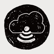 internet cloud doodle drawing N50