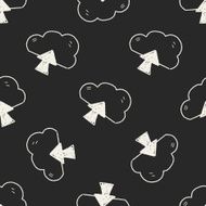 internet cloud doodle drawing seamless pattern background N8