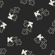 jigsaw doodle seamless pattern background N2