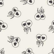 love balloon doodle seamless pattern background