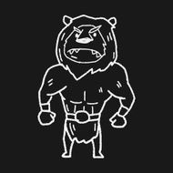 lion monster doodle N5