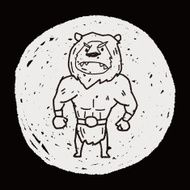 lion monster doodle N7