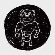 lion monster doodle N9