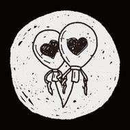 love balloon doodle N8