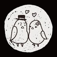 love bird doodle N14