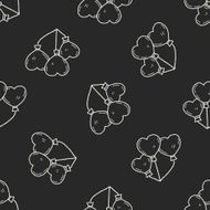 love balloon doodle seamless pattern background N3