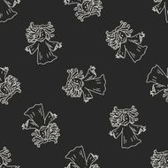 Medusa doodle seamless pattern background N3